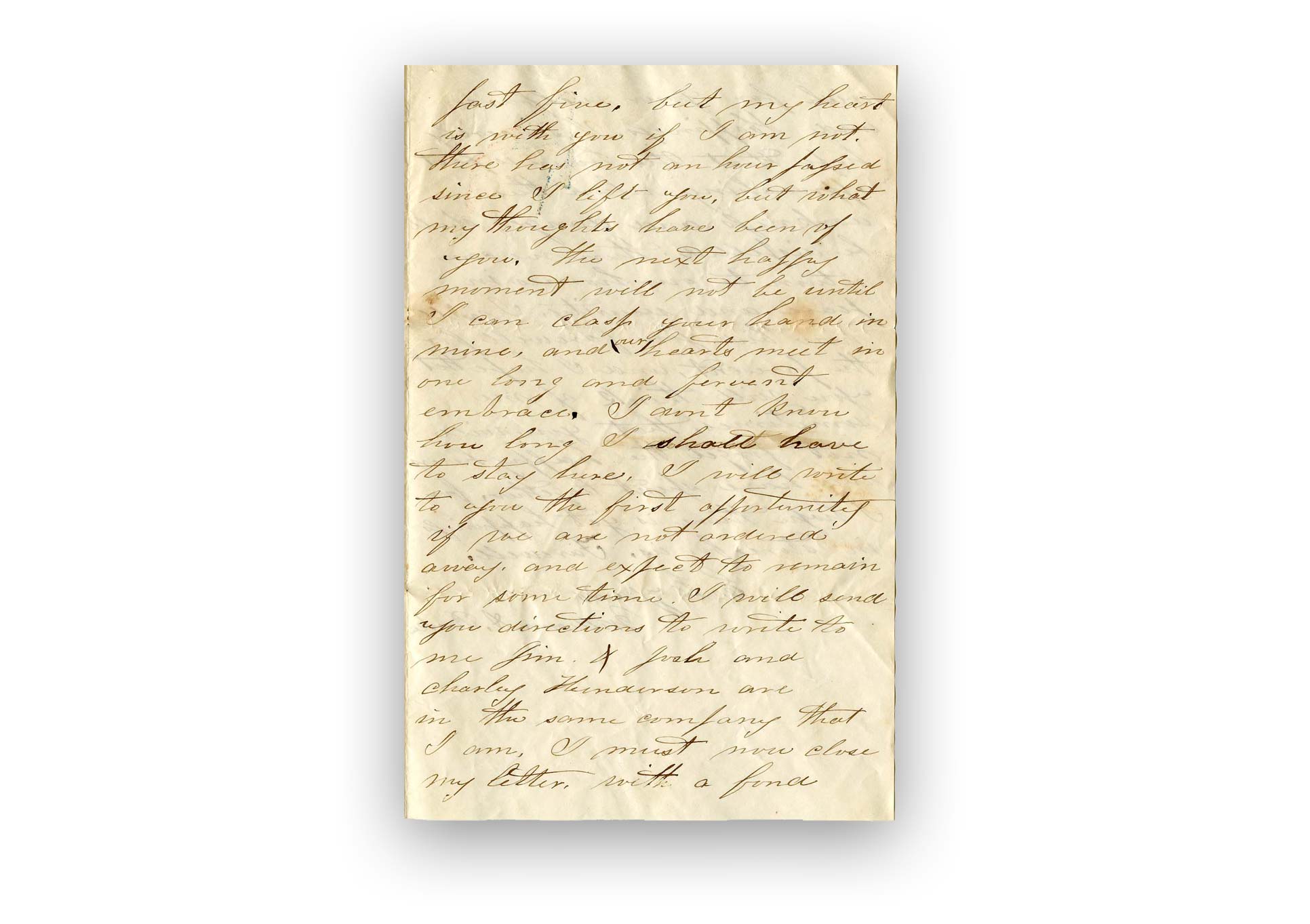 Letter from William Parker to Mollie Boyer, 1861 - Page 3